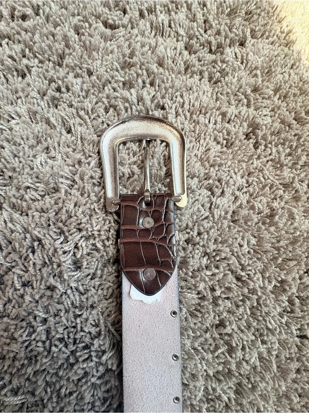 Silver Embroidered Women's Belt